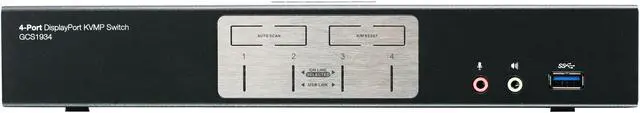 Alt view image 2 of 6 - IOGEAR GCS1934 4-Port DisplayPort 1.2 KVMP Switch with USB 3.1 Gen1 Hub and Audio (TAA Compliant)