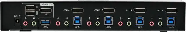 Alt view image 3 of 6 - IOGEAR GCS1934 4-Port DisplayPort 1.2 KVMP Switch with USB 3.1 Gen1 Hub and Audio (TAA Compliant)