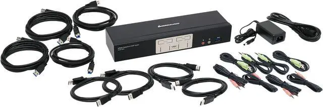 Alt view image 4 of 6 - IOGEAR GCS1934 4-Port DisplayPort 1.2 KVMP Switch with USB 3.1 Gen1 Hub and Audio (TAA Compliant)