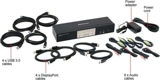 Alt view image 5 of 6 - IOGEAR GCS1934 4-Port DisplayPort 1.2 KVMP Switch with USB 3.1 Gen1 Hub and Audio (TAA Compliant)