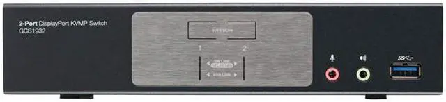 Alt view image 3 of 4 - IOGEAR GCS1932 2-Port DisplayPort 1.2 KVMP Switch with USB 3.1 Gen1 Hub and Audio (TAA Compliant)