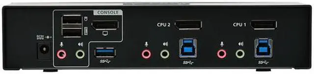 Alt view image 4 of 4 - IOGEAR GCS1932 2-Port DisplayPort 1.2 KVMP Switch with USB 3.1 Gen1 Hub and Audio (TAA Compliant)