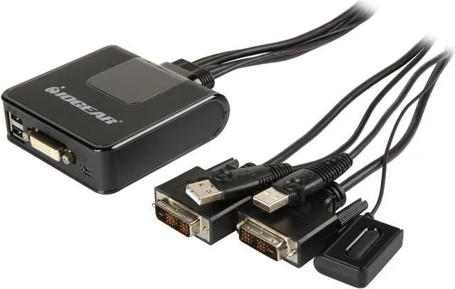Alt view image 2 of 6 - IOGEAR GCS922DPKIT 2-Port DVI and DisplayPort Cable KVM Kit