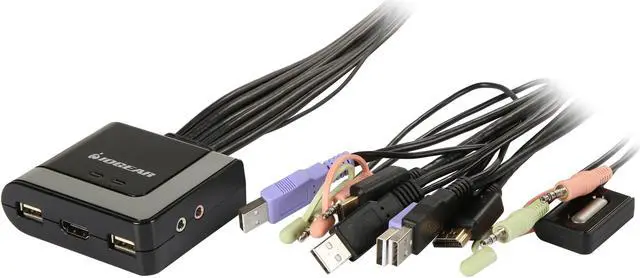 Alt view image 3 of 9 - IOGEAR GCS62HMDPKIT 2-Port HDMI and Mini DisplayPort Cable KVM Kit with Audio
