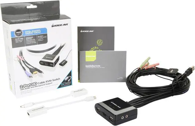 Alt view image 8 of 9 - IOGEAR GCS62HMDPKIT 2-Port HDMI and Mini DisplayPort Cable KVM Kit with Audio