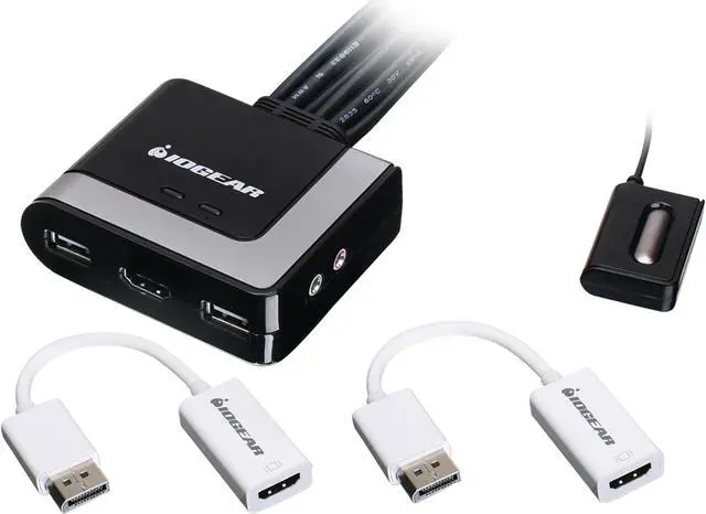 Main image of IOGEAR GCS62HDPKIT 2-Port HDMI and DisplayPort Cable KVM Kit with Audio