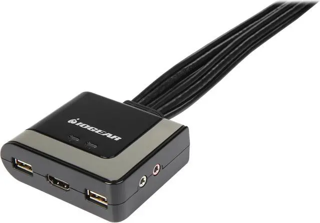 Alt view image 2 of 5 - IOGEAR GCS62HDPKIT 2-Port HDMI and DisplayPort Cable KVM Kit with Audio
