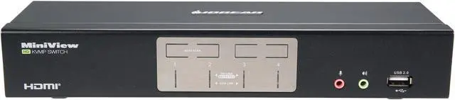 Alt view image 4 of 8 - IOGEAR GCS1794DPKIT 4-Port HDMI and DisplayPort KVMP Kit with USB Hub and Audio