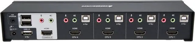 Alt view image 6 of 8 - IOGEAR GCS1794DPKIT 4-Port HDMI and DisplayPort KVMP Kit with USB Hub and Audio