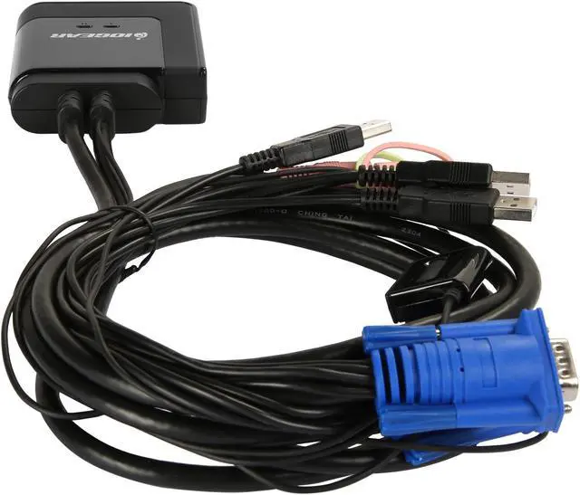 Alt view image 8 of 9 - IOGEAR GCS72DPKIT 2-Port VGA and DisplayPort Cable KVM Kit with Audio