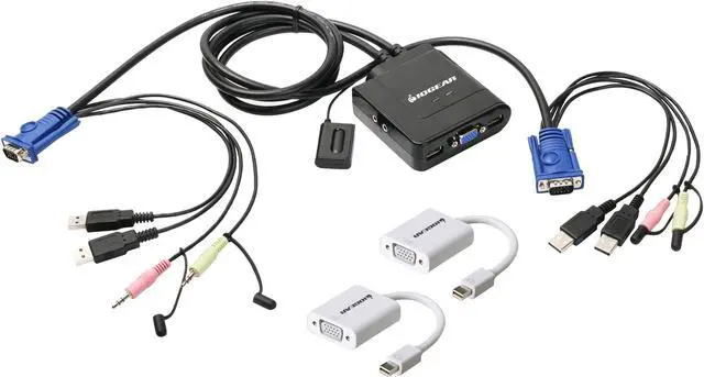 Main image of IOGEAR GCS72MDPKIT 2-Port VGA and Mini DisplayPort Cable KVM Kit with Audio