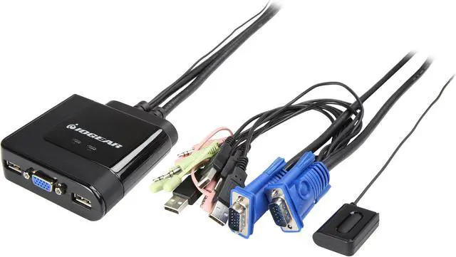 Alt view image 3 of 8 - IOGEAR GCS72MDPKIT 2-Port VGA and Mini DisplayPort Cable KVM Kit with Audio