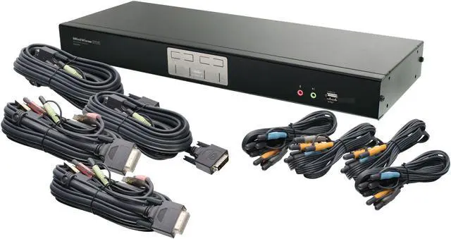 Alt view image 2 of 4 - IOGEAR GCS1784DPKIT 4-Port Dual-Link DVI and DisplayPort KVMP Kit with 7.1 Audio (TAA Compliant)