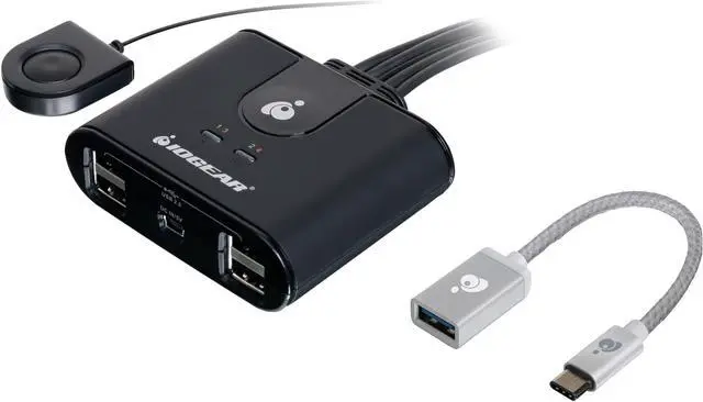 Main image of IOGEAR GUS404CA1KIT 4x4 USB Sharing Switch with USB-C Adapter
