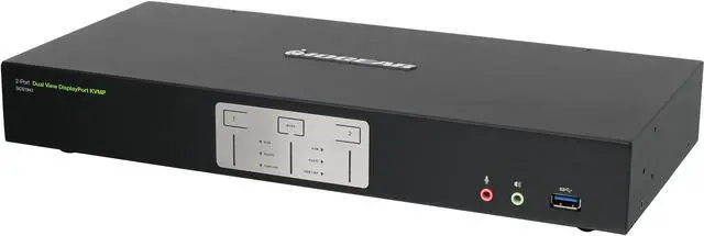 Alt view image 2 of 6 - IOGEAR GCS1942 2-Port 4K Dual View DisplayPort KVMP with USB 3.0 Hub and Audio (TAA)