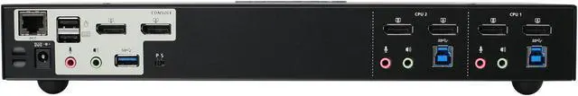Alt view image 5 of 6 - IOGEAR GCS1942 2-Port 4K Dual View DisplayPort KVMP with USB 3.0 Hub and Audio (TAA)