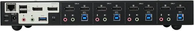 Alt view image 5 of 6 - IOGEAR GCS1944 4-Port 4K Dual View DisplayPort KVMP with USB 3.0 Hub and Audio (TAA)