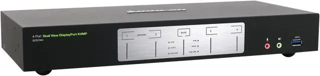 Alt view image 3 of 6 - IOGEAR GCS1944 4-Port 4K Dual View DisplayPort KVMP with USB 3.0 Hub and Audio (TAA)
