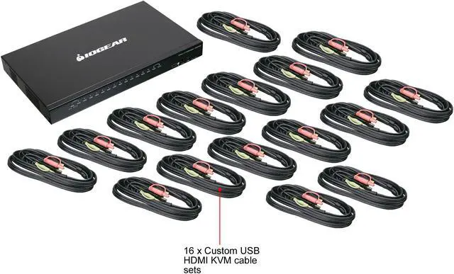 Alt view image 4 of 4 - IOGEAR GCS1816HKITU 16-Port USB HDMI KVMP Switch with USB Cable Sets (TAA Compliant)