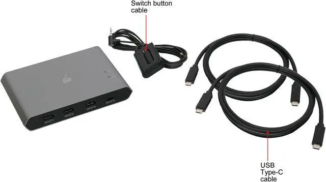 Alt view image 6 of 6 - IOGEAR GUS4C2 USB-C 2-Port Keyboard Mouse and Peripheral Switch with Power Delivery