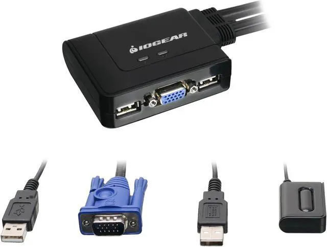Alt view image 2 of 3 - IOGEAR GCS22DPKIT 2-Port VGA and DisplayPort KVM Switch Kit