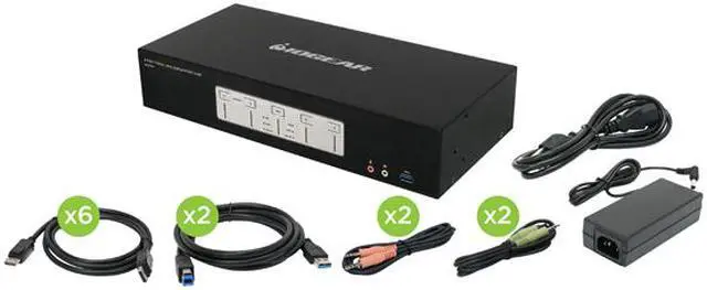 Alt view image 5 of 6 - IOGEAR GCS1964 4-Port 4K Triple View DisplayPort KVMP Switch with USB 3.0 Hub (TAA)