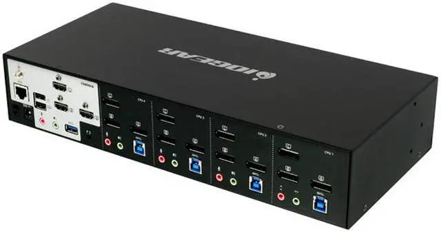 Alt view image 2 of 6 - IOGEAR GCS1964 4-Port 4K Triple View DisplayPort KVMP Switch with USB 3.0 Hub (TAA)