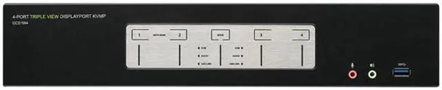 Alt view image 3 of 6 - IOGEAR GCS1964 4-Port 4K Triple View DisplayPort KVMP Switch with USB 3.0 Hub (TAA)