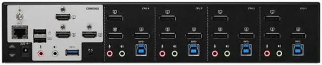 Alt view image 4 of 6 - IOGEAR GCS1964 4-Port 4K Triple View DisplayPort KVMP Switch with USB 3.0 Hub (TAA)