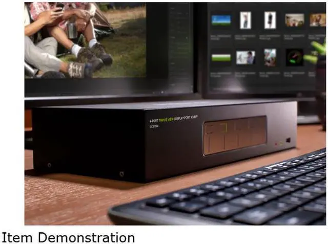 Alt view image 6 of 6 - IOGEAR GCS1964 4-Port 4K Triple View DisplayPort KVMP Switch with USB 3.0 Hub (TAA)