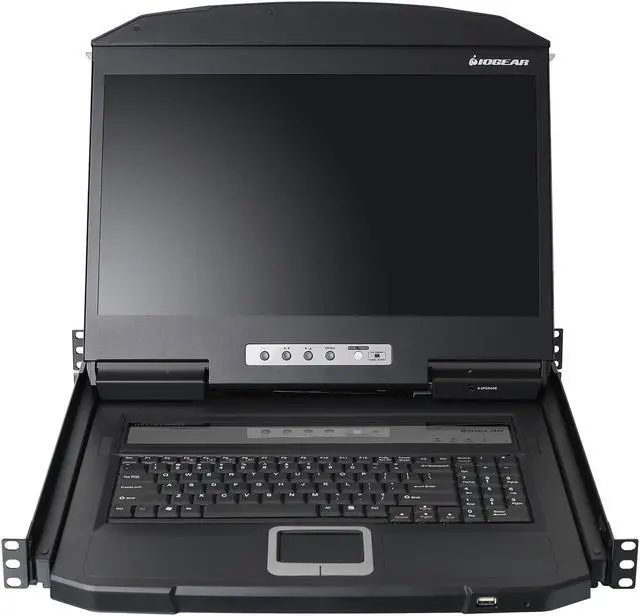 Alt view image 4 of 5 - IOGEAR GCL1900W 18.5" Widescreen Short Depth LCD Console with Audio (TAA Compliant)