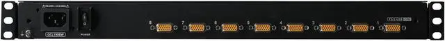 Alt view image 4 of 4 - IOGEAR 18.5" Widescreen Short Depth 8-Port LCD KVM Switch with 8x USB KVM cables