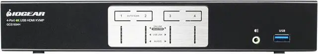 Alt view image 3 of 5 - IOGEAR GCS1934H 4-Port 4K KVMP Switch with HDMI Connection, USB 3.0 Hub, and Audio (TAA)