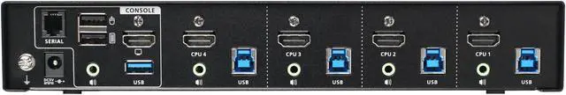 Alt view image 4 of 5 - IOGEAR GCS1934H 4-Port 4K KVMP Switch with HDMI Connection, USB 3.0 Hub, and Audio (TAA)