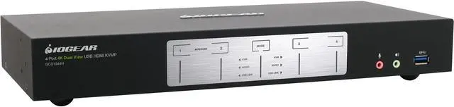 Main image of IOGEAR 4-Port 4K Dual View KVMP Switch with HDMI Connection, USB 3.0 Hub, and Audio (TAA)