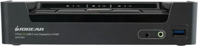 Alt view image 2 of 4 - 3-Port 4K USB-C and DisplayPort KVMP Switch with Power Delivery