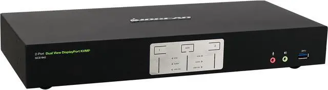 Main image of IOGEAR 2-Port 4K Dual View DisplayPort KVMP with USB 3.0 and Audio(TAA). KVM switch only
