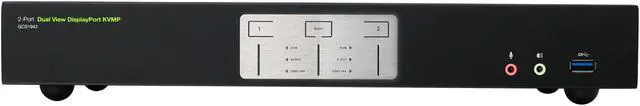 Alt view image 3 of 4 - IOGEAR 2-Port 4K Dual View DisplayPort KVMP with USB 3.0 and Audio(TAA). KVM switch only