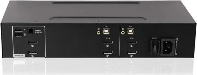 Alt view image 4 of 4 - IOGEAR Dual View DisplayPort KVM Switches w/ Audio GCS1422TAA4
