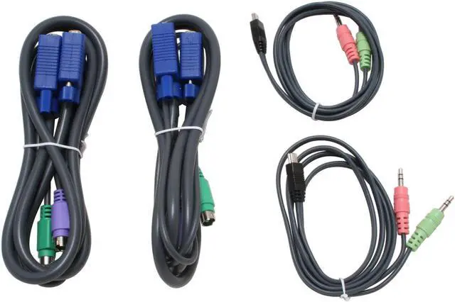 Alt view image 6 of 7 - LINKSKEY LKV-S02ASK 2-port Slim Palmtop PS/2 KVM switch with Audio & Mic