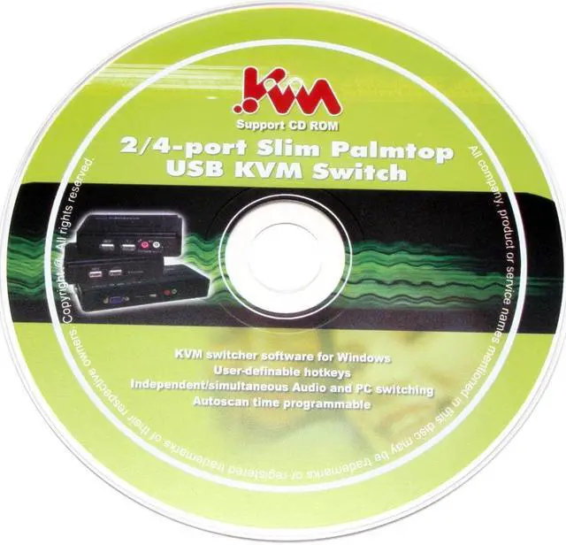 Alt view image 6 of 8 - LINKSKEY LKU-S02ASK Slim Palmtop USB Audio & Mic KVM Switch w/ Cables
