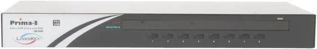 Alt view image 2 of 5 - LINKSKEY LKV-9308 Prima 8 port Cascadable Rackmount USB + PS/2 KVM Switch