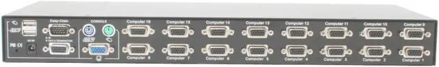 Alt view image 3 of 5 - LINKSKEY LKV-9316 Prima 16 port Cascadable Rackmount USB PS/2 KVM Switch w/ OSD