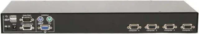 Alt view image 3 of 6 - LINKSKEY LKV-9304 Prima 4 port Cascadable Rackmount USB PS/2 KVM Switch w/ OSD