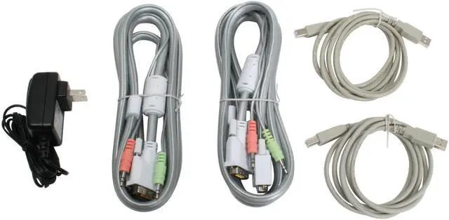 Alt view image 6 of 8 - LINKSKEY LDV-212ASK 2-Port DVI + USB Audio & Mic KVM Switch w/ Cables