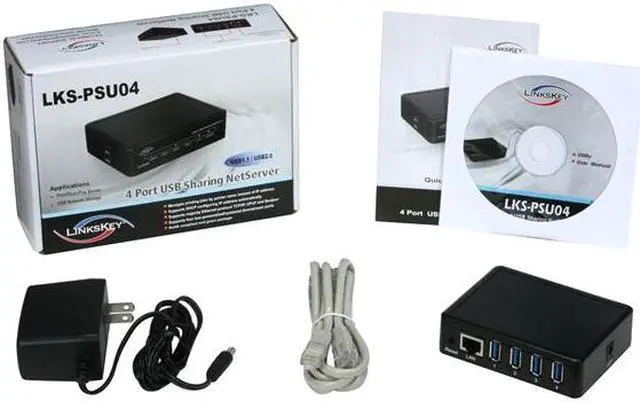 Alt view image 6 of 6 - LINKSKEY LKS-PSU04 4 Port USB Sharing NetServer