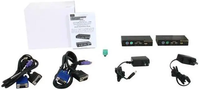 Alt view image 6 of 6 - LINKSKEY LKV-E235 CAT5 USB & PS/2 VGA KVM Extender Set