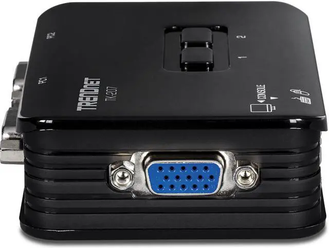 Alt view image 4 of 6 - TRENDnet 2-Port USB KVM Switch And Cable Kit, 2048 x 1536 Resolution, Device Monitoring, Auto-Scan, Audible Feedback, USB 1.1, Compliant With Windows And Linux, Hot-Pluggable, White, TK-207K