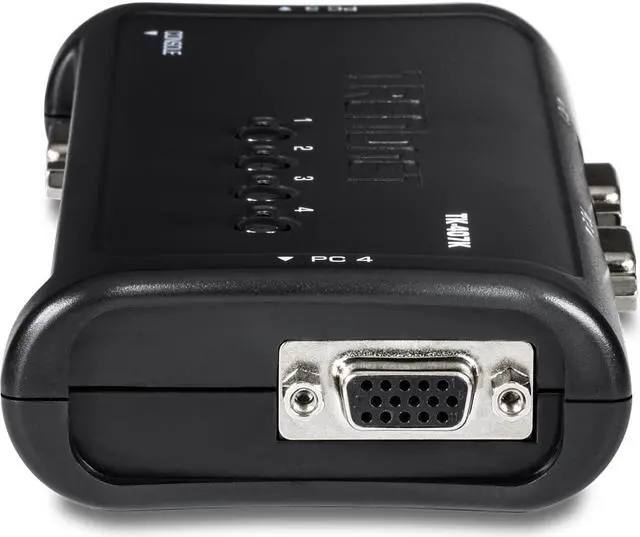 Alt view image 8 of 11 - TRENDnet 4-Port USB KVM Switch Kit, VGA And USB Connections, 2048 x 1536 Resolution, Cabling Included, Control Up To 4 Computers, Compliant With Window, Linux, and Mac OS, White, TK-407K