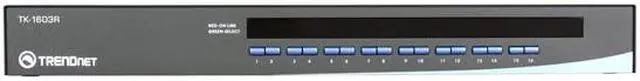 Alt view image 2 of 5 - TRENDnet 16-Port Rack Mount USB KVM Switch, VGA and USB Connection, Supports USB and PS/2, Auto-Scan, Device Monitoring, Audible Feedback, Plug and Play, Hot Pluggable, Rack Mountable, Black, TK-1603R